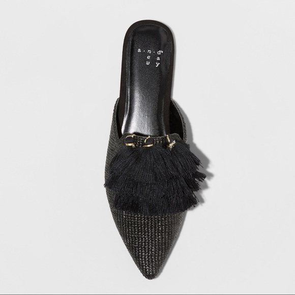 Women's Anotoinette Woven Tassle Pointed Mules-1 - Picture 4 of 4